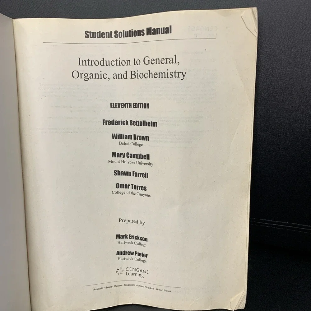 Student Solutions Manual for BettelheimBrownCampbellFarrellTorres